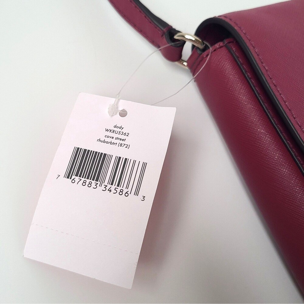 Kate Spade Cove Street Dody Crossbody Leather Bag Purse Handbag Rhubarb Tart New - Picture 3 of 13